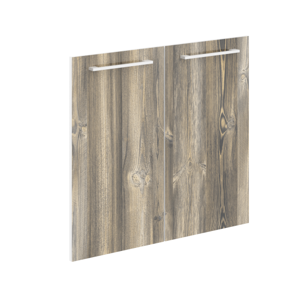 Комплект дверей низких Morris MLD 42-2 Дуб Базель 844x765x18 (Дуб Базель/Белый)