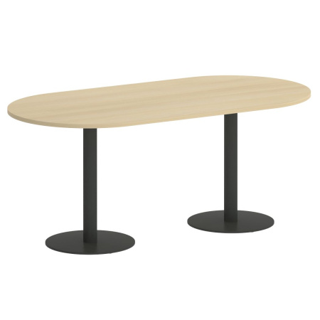 Стол овальный VR.SP-5-180.1 1800x900x750 (Акация Лорка/Антрацит Металл)