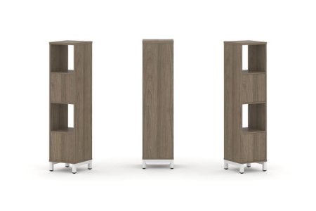 Набор стеллажа 1 сторонний, 4 яруса SN.NS-411 (387х400х1615) (Вяз Благородный/Металл Белый)