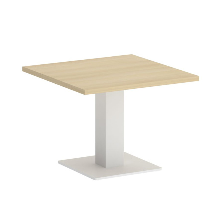 Стол журнальный квадратный VR.SP-5-60.2G 600x600x450 (Акация Лорка/Белый Металл)