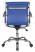 Кресло руководителя CH-993-Low синий эко.кожа низк.спин. крестов. металл хром (Синий)