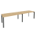 Рабочая станция на П-образном м/к Onix O.MP-RS-2.4.8 3160x800x750 (Тиквуд Темный/Белый Металл)