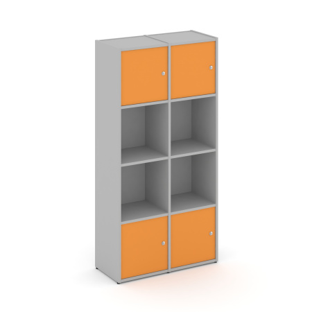 Стеллаж Locker Plus LK.K-005 798x350x1593 (Серый | Оранжевый)
