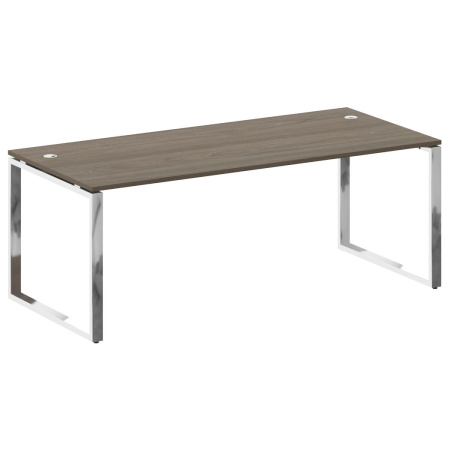 Стол рабочий руководителя на О-обр. м/к 2000x900x750 (Вяз Благородный/Нерж. Сталь)