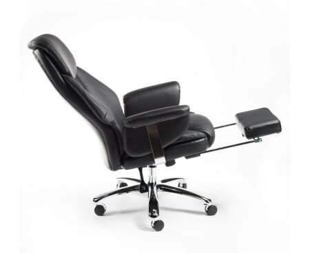 Парламент / (black) сталь + хром / черная экокожа (Черный)