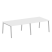 Стол для переговоров (2 столешницы) на А-образном м/к Metal System Style БА.ПРГ-2.3 2800x1235x750 (Дуб наварра/Серый металл)