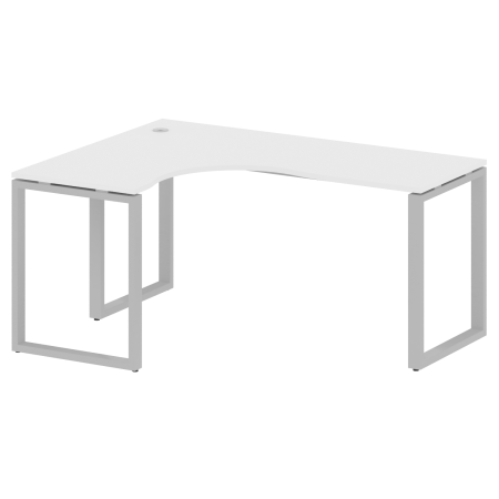Стол криволинейный левый Metal System Style БО.СА-4 Л 1600x1200x750 (Белый/Серый металл)