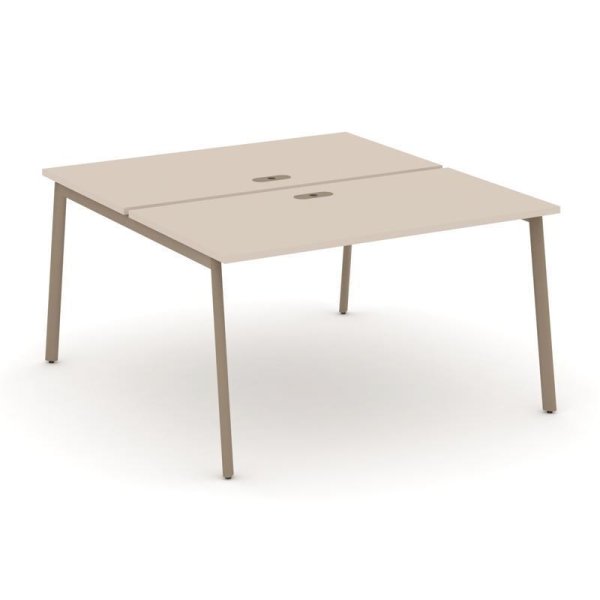 Рабочая станция 2 места ES.D.RS-2.3-LP (1380х1500х750) (Капучино/Металл Латте)