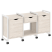 Тумба на колесных опорах наборная VR.L-TN-7.K 1440x460x767 (Тиквуд Темный/Белый металл)