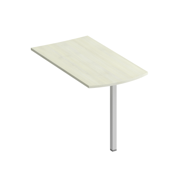 Брифинг-приставка фронтальная с опорой КФ Комфорт КФ К.1221 1270x700x750 (Дуб шамони светлыйСерый)