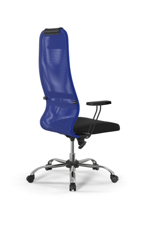 Кресло для руководителя Метта Sit 8 B1-8T - X1+UMF(X1) /Uh00/Wh00/T1bp-b(M09.B21.G20.W01) (Синий | Черный)