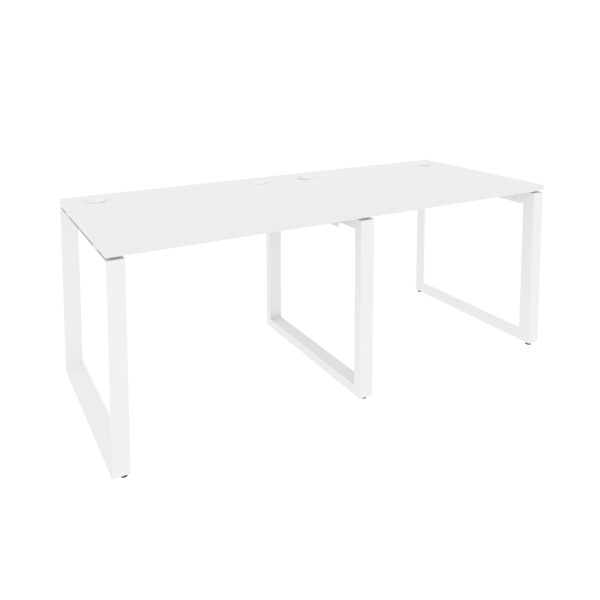 Рабочая станция на О-образном м/к Onix O.MO-RS-2.1.8 1960x800x750 (Белый Бриллиант/Белый Металл)