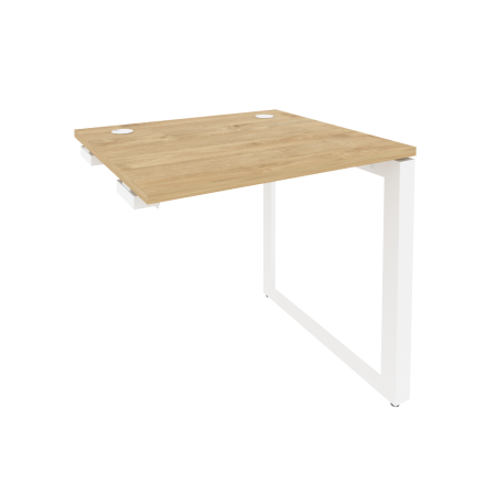 Стол-приставка на О-образном м/к к опорным элементам Onix O.MO-SPR-0.7 780x720x750 (Тиквуд Светлый/Белый Металл)