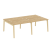 Рабочая станция на деревянных опорах Onix Wood OW.D.RS-4.2.7 2360x1475x750 (Тиквуд Светлый/Дуб Темный)