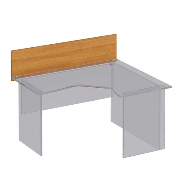 Экран настольный без кронштейнов Формула ФР 413 1400x380x16 (Вяз светлый)