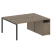 Рабочая станция с опорной тумбой Metal System Style БП.РС-СТП-2.3 1812x1475x750 (Дуб Наварра/Серый металл)