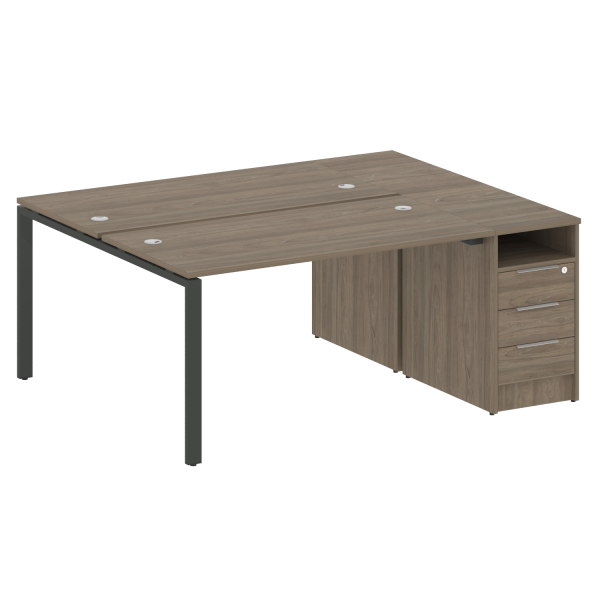 Рабочая станция с опорной тумбой Metal System Style БП.РС-СТП-2.3 1812x1475x750 (Вяз/Антрацит металл)