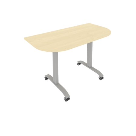 Стол складной радиусный Mobile system СМ-4.1 1300x650x757 (Клен/Серый металл)