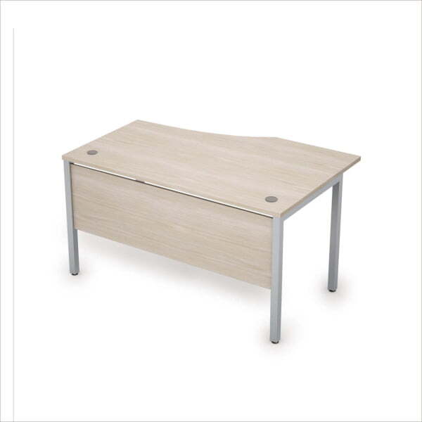 6МД.022 Стол криволинейн.лев. (1400x900x750) (Шамони светлый/Алюминий матовый)