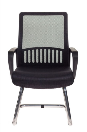 Кресло MC-209 черный TW-01 TW-11 сетка/ткань полозья металл серебристый (Черный)