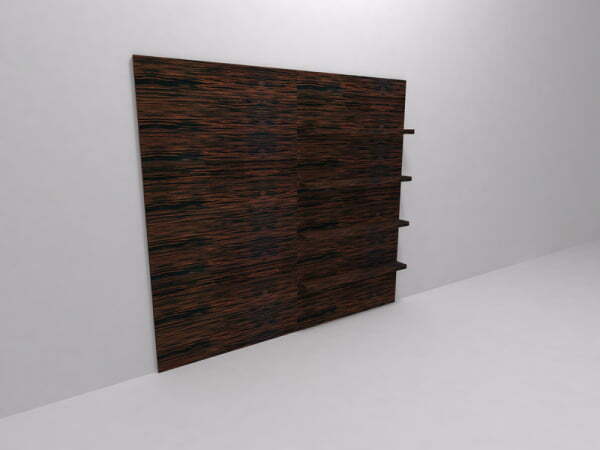 Стеновая панель с полками Brix BR.00.57 1200x150x2180 (Бежевый (акрил))