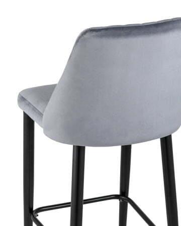 Стул полубарный Диего велюр серый (Стул полубарный Диего серый)