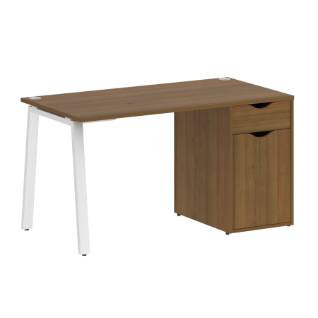 Стол письменный VR.SP-3-138.1.A 1380x720x750 (Орех Гварнери/Белый Металл)