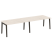 Стол переговорный на деревянных опорах Onix Wood OW.PRG-2.4 3160x980x750 (Тиквуд Светлый/Дуб Темный)