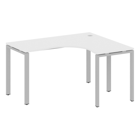 Стол криволинейный правый Metal System Style БП.СА-3 Пр 1400x1200x750 (Белый/Серый металл)