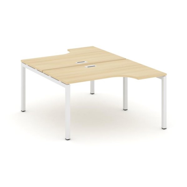 Рабочая станция эргономичная SN-5P.DRPA-021 (1380х1632/1992х750) (Акация Лорка/Металл Белый)