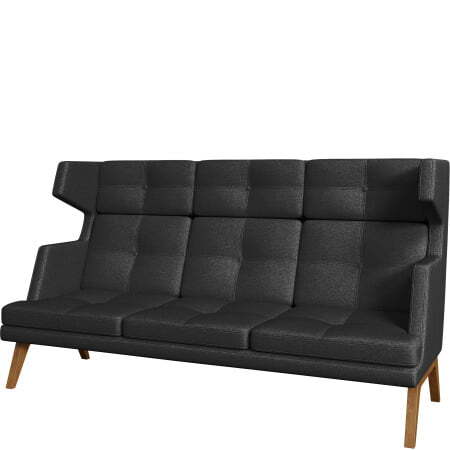 Диван офисный 3-х местный высокий Беверли (Диван 3-местный высокий kiton_07)