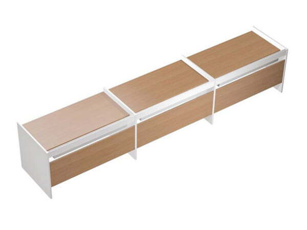 Рабочая станция на опорах ДСП (3х120) c ProSystem Profiquadro КВ 1201-3 БВ 3700x806x835 (Белый премиум / Вишня скандинавская)