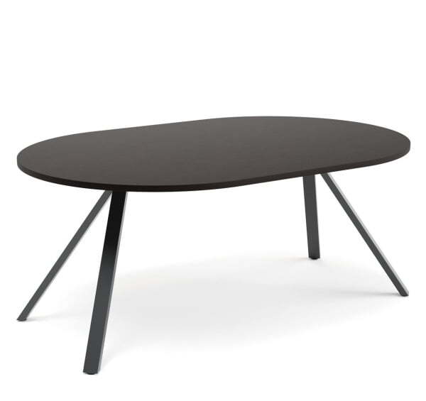 Стол переговорный опоры черные Fermo AS180B/W 1800x1200x750 (ВенгеЧерный)