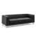EVA Диван 3-местный (ЧЕРНЫЙ/КОЖА)