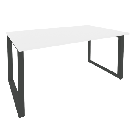 Стол переговорный Onix O.MO-PRG-1.4 1580x980x750 (Белый Бриллиант/Черный металл)