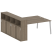Рабочая станция с шкафом-купе на А-образном м/к Metal System Style БА.РС-СШК-4.5 Т 2210x2332x1098 (Дуб наварра/Серый металл)