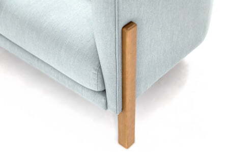 TORDINO Диван 2-местный высокий (СЕРО-ГОЛУБ/ОРЕХ)