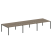 Рабочая станция на 6 раб. мест Metal System Style БП.СМ-6.4 4800x1475x750 (Дуб Наварра/Серый металл)
