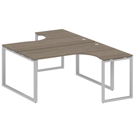 Рабочая станция криволинейная Metal System Style БО.РАС-СА-2.4 1600x2435x750 (Вяз/Серый металл)
