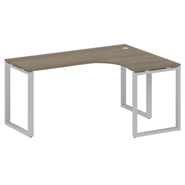 Стол криволинейный правый Metal System Style БО.СА-4 R 1600x1200x750 (Вяз/Серый металл)