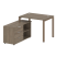 Рабочая станция с опорной тумбой левая Metal System Style БП.РС-СТС-2.1 Л 1100x1520x750 (Дуб Наварра/Серый металл)