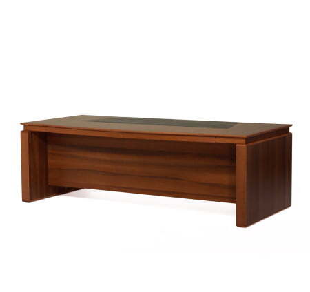 Стол для руководителя закругленый EC233 2300х1100х750 (Орех/Черный)