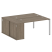 Рабочая станция с опорным шкафом-купе Metal System Style БП.РС-СШК-1.3 1810x1475x750 (Дуб Наварра/Серый металл)