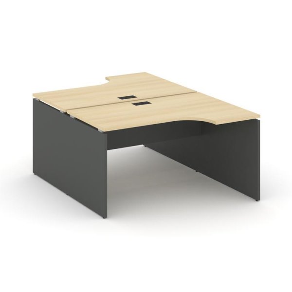 Рабочая станция эргономичная SN-D.DRPA-022 (1580х1632/1992х750) (Акация Лорка/Антрацит)