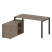 Рабочая станция с опорной тумбой левая Metal System Style БП.РС-СТС-2.3 Л 1500x1520x750 (Дуб Наварра/Серый металл)