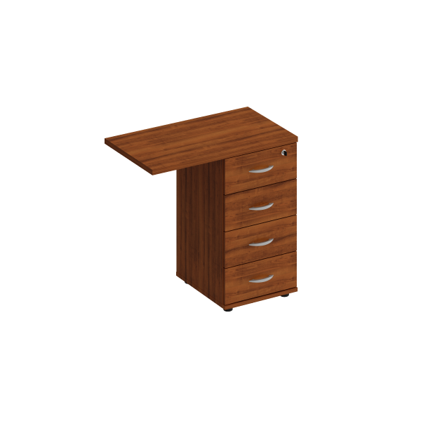 Тумба приставная 4-х ящичная с замком Комфорт КФ К.310 790x450x750 (Французский орех)