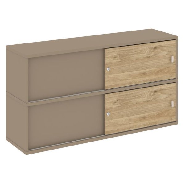 Надставка на 2 тумбы высокая ES.NV-5.1 (1500х410х795) (Латте/Тиквуд Светлый)