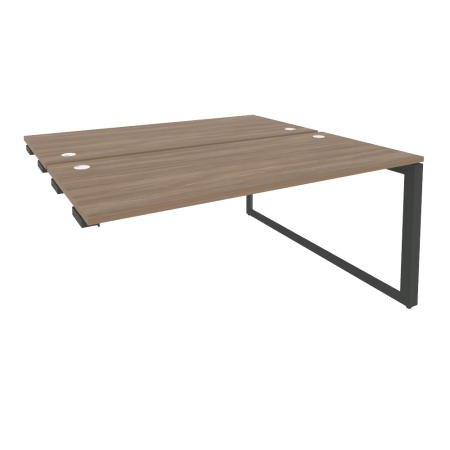 Стол-приставка двойной на О-образном м/к к опорным элем. Onix O.MO-D.SPR-4.7 1580x1475x750 (Дуб Аризона/Черный металл)