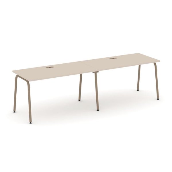 Рабочая станция 2 места ES.RS-2.3-LK (2760х730х750) (Капучино/Металл Латте)