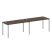 Рабочая станция на 2 раб.места Metal System Style БП.СМ-2.3 2800x720x750 (Дуб Наварра/Серый металл)